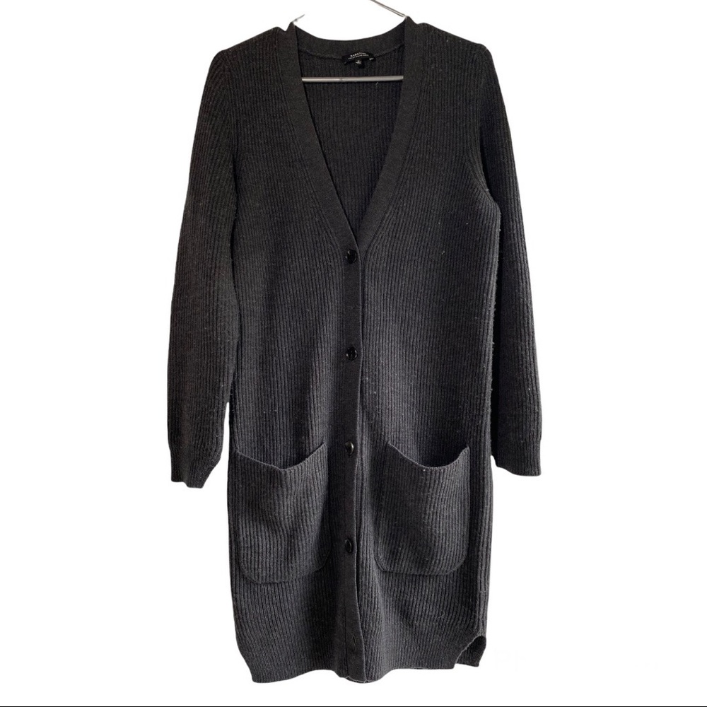 Aritzia Babaton Italian Merino Wool Button Front Cardigan size M